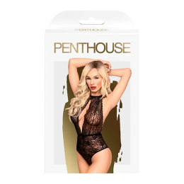 Боді з глибоким декольте та високими трусиками Penthouse - Toxic Powder Black M/L - - фото №3