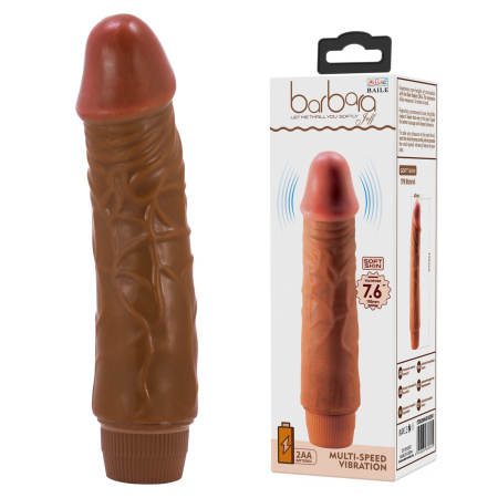 Вібратор Barbara Jeff Vibrator 7,6" Brown 