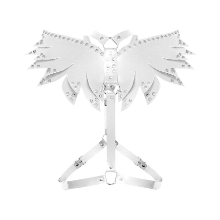 Жіноча портупея Art of Sex - Wings біла L-2XL, екошкіра - фото №3