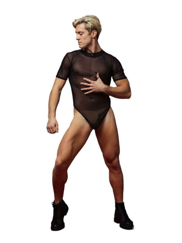 Чоловіче сітчасте боді D&A, M, короткий рукав 