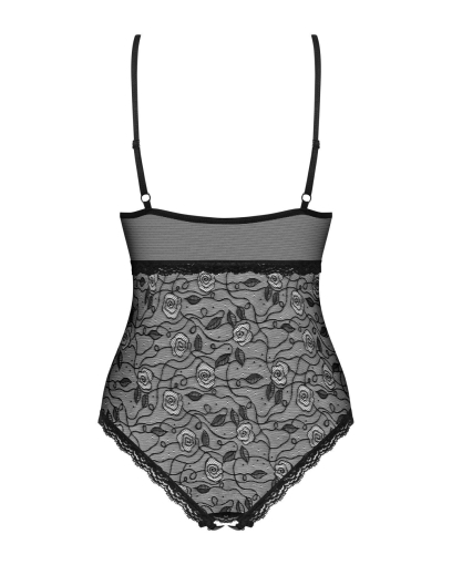 Мереживне боді з доступом Obsessive 818-TED-1 teddy M/L, чорне - фото №6