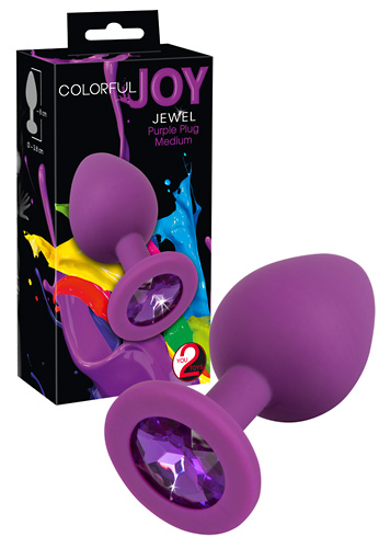 Анальна пробка Colorful Joy Jewel Purple Plug Medium - фото