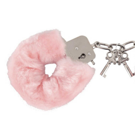 Наручники HandschellenLove Cuffs с розовым мехом металлические №3