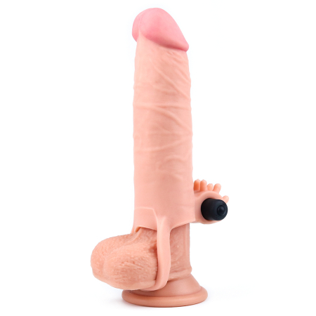 Насадка з вібрацією Pleasure X-Tender Vibrating Penis Sleeve Add 2 - фото №3