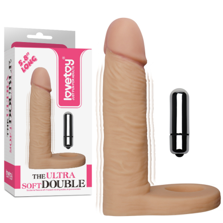 Насадка для двойного проникновения с вибрацией The Ultra Soft Double Vibrating 5.8" 