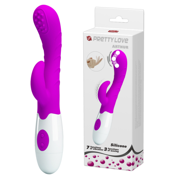 Вибратор с клиторальным стимулятором Pretty Love Arthur Vibrator Purple 