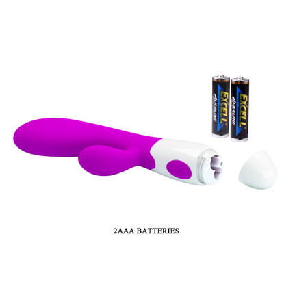 Вібратор із кліторальним стимулятором Pretty Love Alvis Vibrator Purple - фото №3