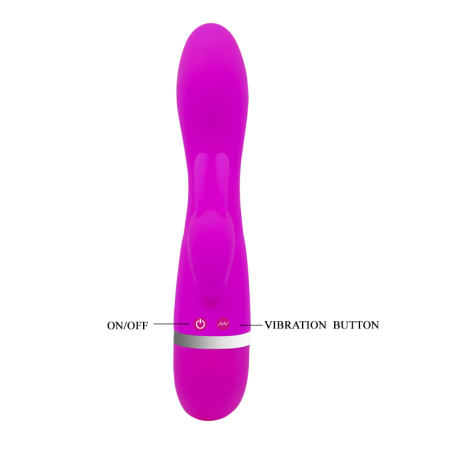 Вібратор із кліторальним стимулятором Pretty Love Freda Vibrator - фото №4