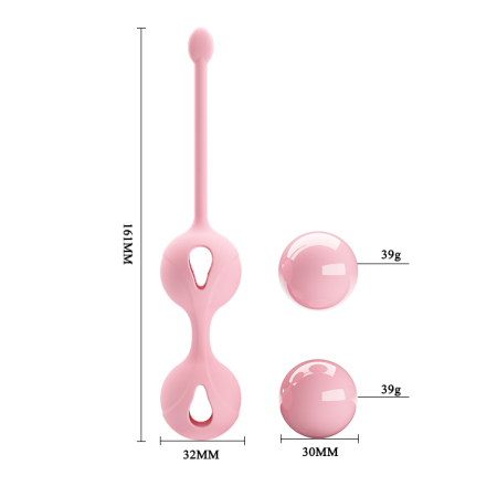 Вагинальные шарики Pretty Love Kegel Tighten Up II Balls Flesh №2