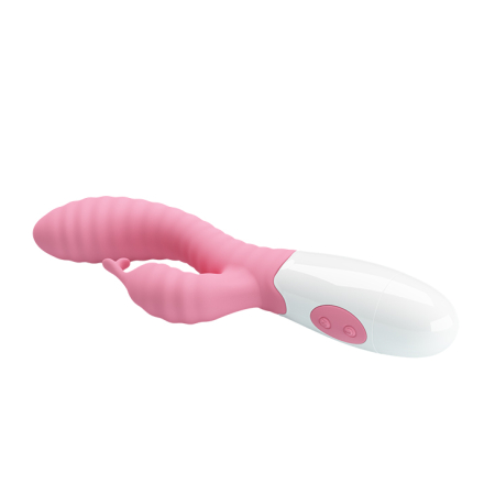 Вібратор із кліторальним стимулятором Pretty Love Pete Vibrator Pink - фото №5