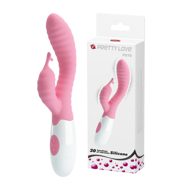 Вібратор із кліторальним стимулятором Pretty Love Pete Vibrator Pink - фото