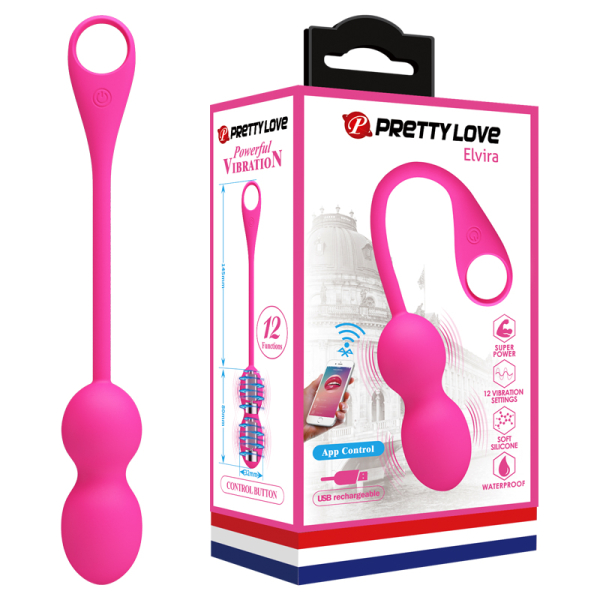 Виброшарики Pretty Love Elvira Phone control vibro balls Pink 