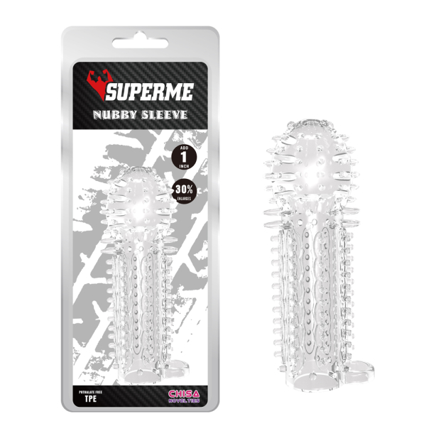 Насадка SuperMe Nubby Sleeve Clear - фото