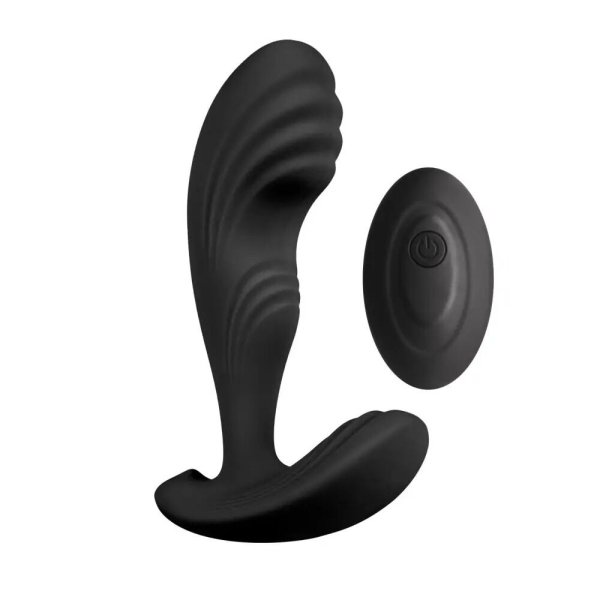 Вібромасажер простати S Pleasures Premium Cozy, чорний, з рельєфною головкою, 10 режимів - фото