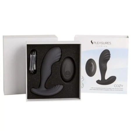 Вібромасажер простати S Pleasures Premium Cozy, чорний, з рельєфною головкою, 10 режимів - фото №3