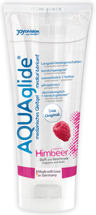 Лубрикант на водній основі AQUAglide Raspberry (малина) 100 мл - фото