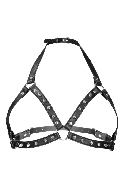 Портупея з металевими шипами Fetish Tentation Sexy Adjustable Chest Harness - фото