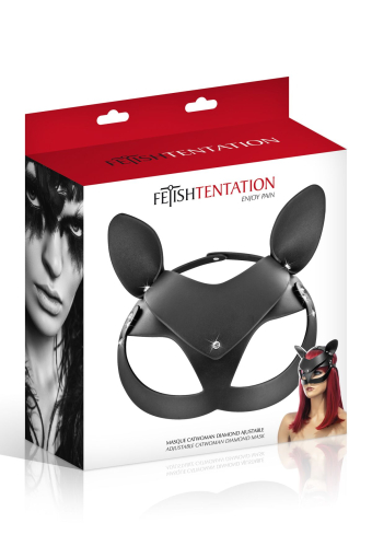 Маска кішки Fetish Tentation Adjustable Catwoman Diamond Mask - фото №3