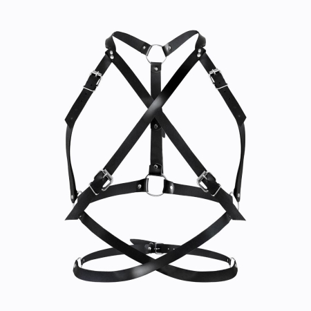 Портупея жіноча Art of Sex - Agnessa Leather harness, Чорний L-2XL 