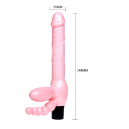 Страпон безременевий з вібрацією Super Strapless Dildo - - фото №2