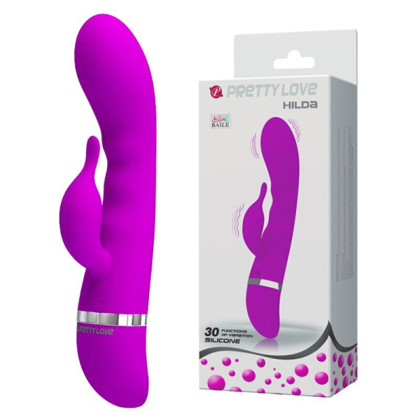 Вібратор із кліторальним стимулятором Pretty Love Hilda vibrator - фото