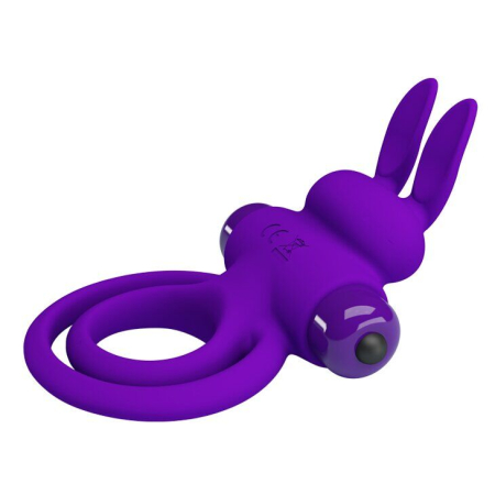 Эрекционное кольцо с вибрацией Pretty Love Vibro Penis Ring Bunny IIII Purple №3