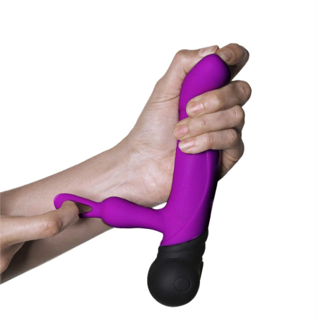 Вібратор з обертанням стовбура Adrien Lastic Mini Bonnie з петелькою для пальчика - фото №4