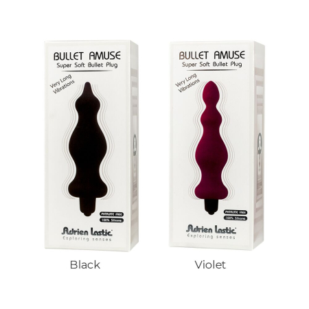 Анальна пробка з вібрацією Adrien Lastic Bullet Amuse Black, макс. діаметр 3,9 см - фото №6