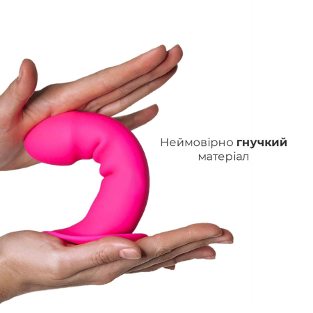 Дилдо з присоскою Adrien Lastic Hitsens 2 Pink, відмінно для страпона, макс. діам. 4см, довж. 16,7см - фото №3