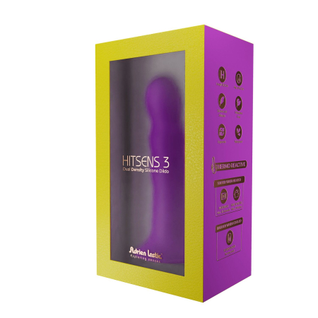 Дилдо з присоскою Adrien Lastic Hitsens 3 Purple, відмінно для страпона, діам. 4,1см, довжина 18,2см - фото №6