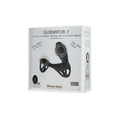 Насадка на член з вібрацією Adrien Lastic Gladiator з пультом LRS розмір F, два мотори - фото №7