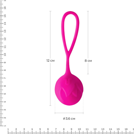 Вагінальні кульки Adrien Lastic Geisha Lastic Balls M?a Magenta (L), діаметр 4 см, маса 42 г - фото №2