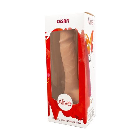 Фалоімітатор Alive Cesar Mega Realistic, діаметр 3,5 см, FutureSkin, двошаровий, найреалістичніший - фото №3