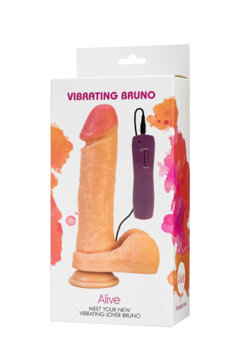 Фалоімітатор Alive Bruno з вібрацією, ПВХ, діаметр 4,3 см - фото №2