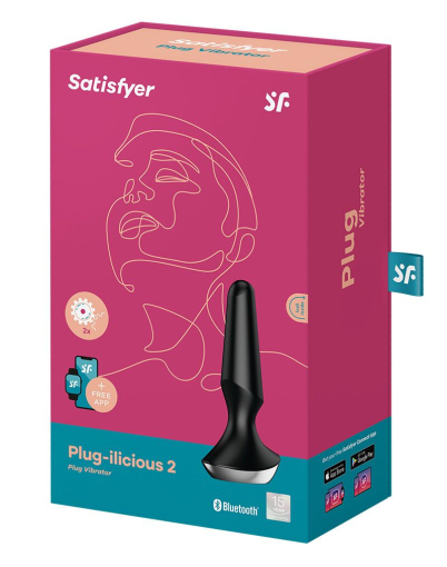 Анальна смарт-вібропробка Satisfyer Plug-ilicious 2 Black - фото №5
