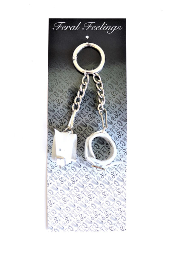 Брелок Наручники з пряжкою Білий - фото №2