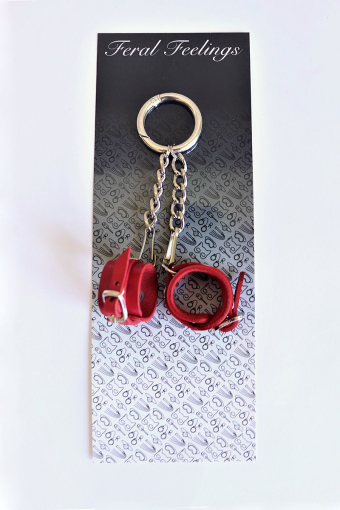 Брелок Наручники з пряжкою Червоний - фото №2