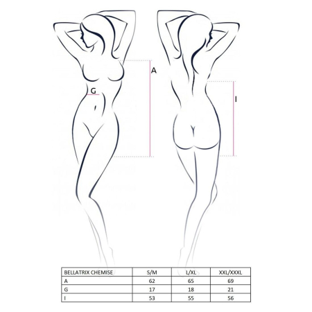 Сорочка-сукня під латекс зі шнурівкою Passion BELLATRIX CHEMISE S/M, black, трусики - фото №3