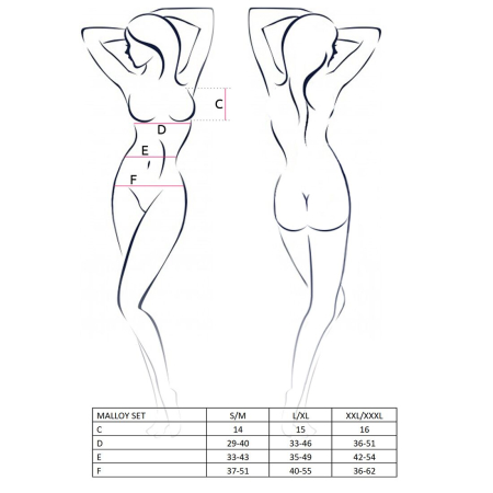 Костюм зайчика Passion MALLOY SET XXL/XXXL, трусики, топік і вушка - фото №3