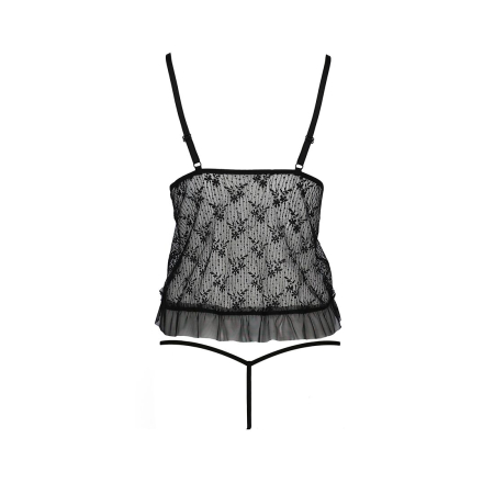 Боді монокіні з відкритими грудьми Passion JUSTINA BODY L/XL, black - фото №4