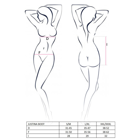 Боді монокіні з відкритими грудьми Passion JUSTINA BODY L/XL, black - фото №5