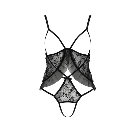 Боді монокіні з відкритими грудьми Passion JUSTINA BODY L/XL, black - фото №3