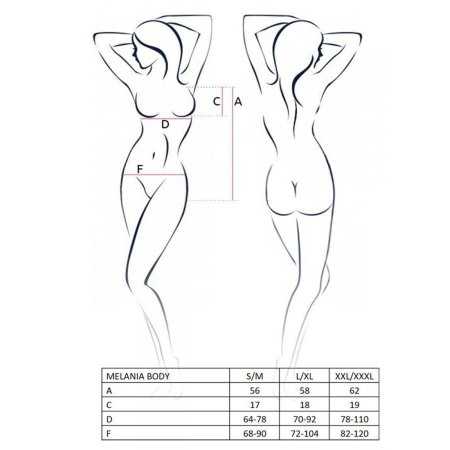 Боді Passion MELANIA BODY S/M, black - фото №5