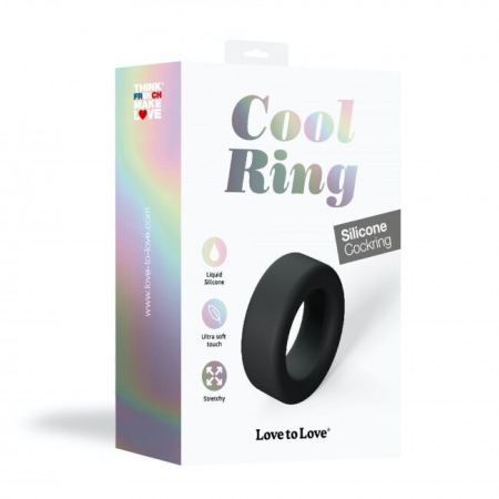 Ерекційне кільце широке Love To Love COOL RING - BLACK ONYX - фото №6
