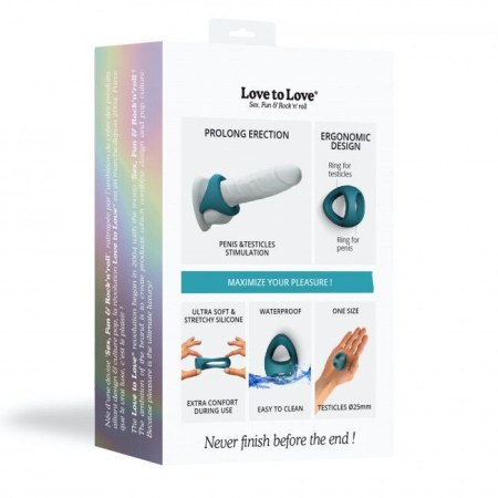 Ерекційне кільце подвійне Love To Love FLUX RING - TEAL ME - фото №7
