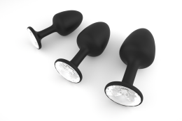 Анальна пробка Dorcel Geisha Plug Diamond M з кулькою всередині, створює вібрації, макс. діам. 3,2см - - фото №2