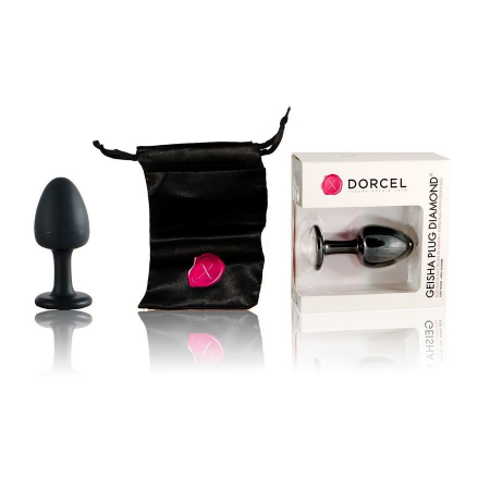 Анальна пробка Dorcel Geisha Plug Diamond L з кулькою всередині, створює вібрації, макс. діаметр 4см - фото №3