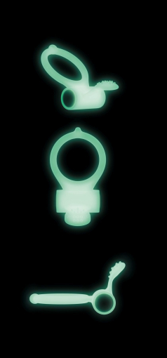 Ерекційне кільце Dorcel Power Clit White PHOSPHO з вібрацією, біле, світиться в темряві - фото №3