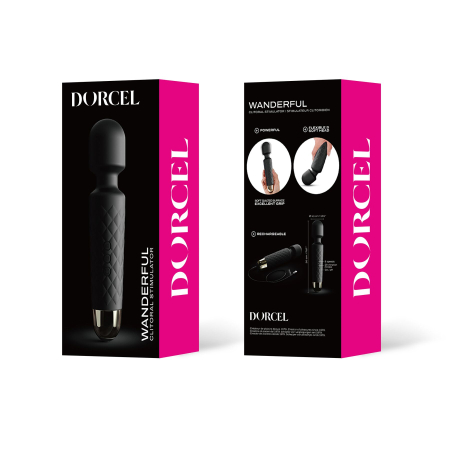 Мінівібромасажер Dorcel Wand Wanderful Black потужний, водонепроникний, 18 режимів роботи - фото №5