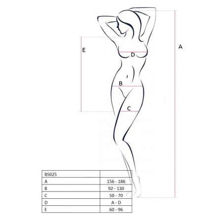Бодістокінг Passion BS025 white, сукня-сітка, спущене плече, довгий рукав - фото №3